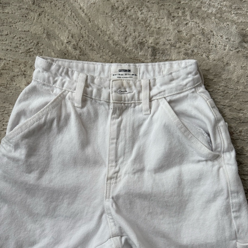 Cotton On White High-Waisted Jeans